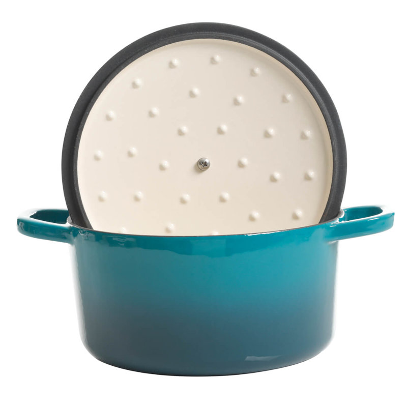 Fonte ovale, Bleu sarcelle dégradé, 3 pintes