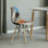 Chaise d'appoint rembourrée Dacia en gris / noir