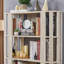Bibliothèque ovale en bois ouverte à 5 niveaux avec assemblage facile-2141329314