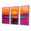 Jeu de ping-pong orange et mauve au coucher du soleil-107183776-107183778
