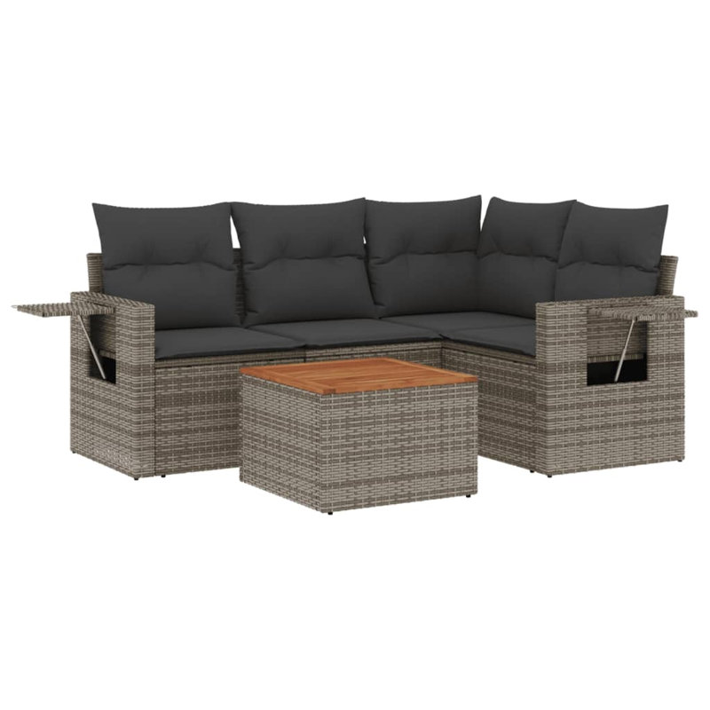 Ensemble de canapé de jardin Vidaxl gris