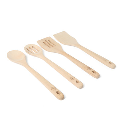 Ensemble d'outils de cuisine en bois 4 pièces Martha Stewart Bainford - Olive