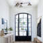 47.24" Industrial Linear Matte Black 4-Light Flush Mount Ceiling Light with Mesh Shades for Kitchen Island Dining Room