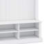 Portemanteau avec banc et rangement pour chaussures pour l'entrée, portemanteau avec 3 crochets et espace de rangement ouvert-1256932280