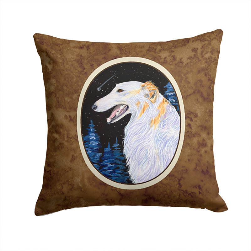 Coussin décoratif intérieur/extérieur barzoï head