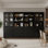 Armoire de cuisine avec portes en verre l 94,5 po x H 71 po x P 15,7 po Reshod