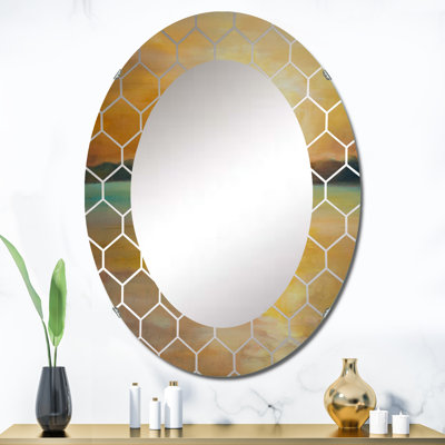 Miroir mural Coastal, jaune Sunset Horizon