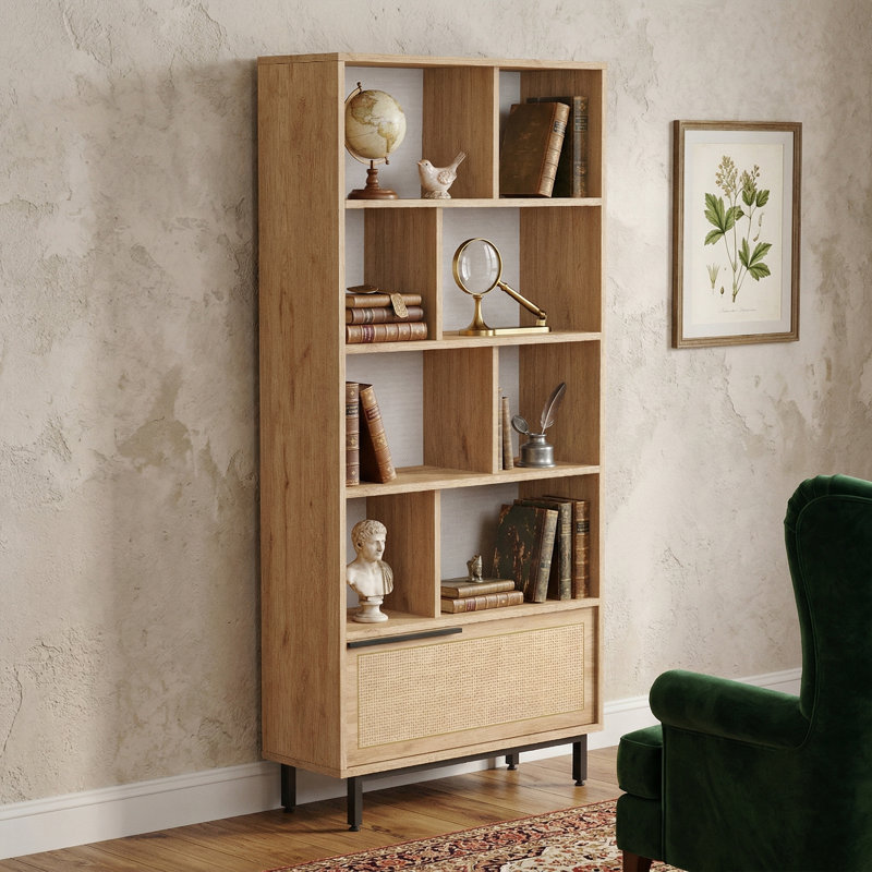 Bibliothèque standard Neville H 69 "x l 33", Noyer / chêne