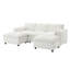 Canapé modulaire en chenille 86,5 "avec poches de rangement, ensemble de canapé en U à 5 places avec coussins, combinaison libre, canapé Cloud moderne avec 2 repose-pieds mobiles pour le salon, appartement-735087928