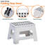 Small Folding Plastic Step Stool White
