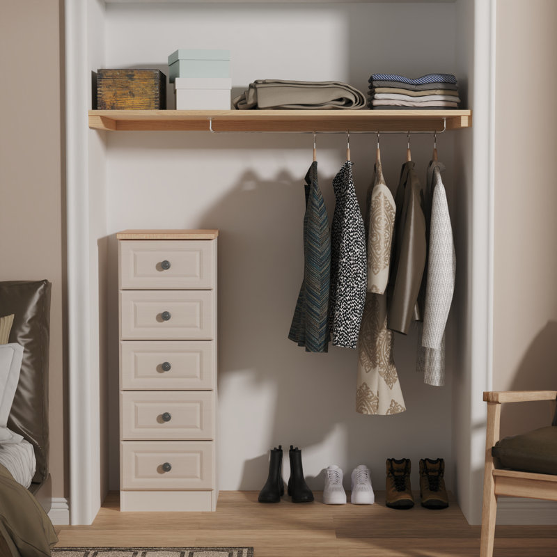 Arpelar 37cm W Manufactured Wood Bedside Table, Beige