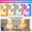 Ensemble de deux appliques murales en laiton à piles avec télécommande, lampe murale sans fil rechargeable pour le salon de la chambre à coucher, intensité variable RVB 15 couleurs
