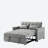 55'' Velvet Convertible Loveseat Sleeper Sofa with Adjustable Backrest, Pull-Out Bed and Pillows-98055980