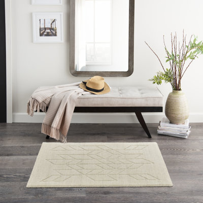 Mihira Geometric Wool Hand Woven Area Rug