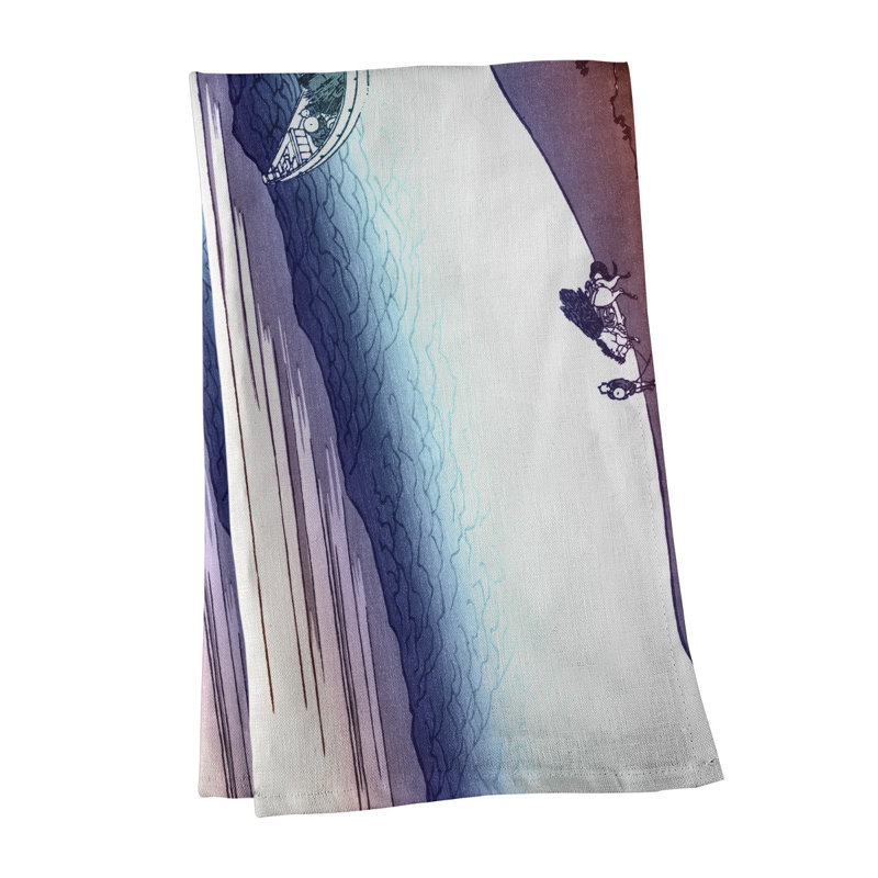 Hague Tea Towel Kitchen Towel, Cotton Twill, Red Ombre