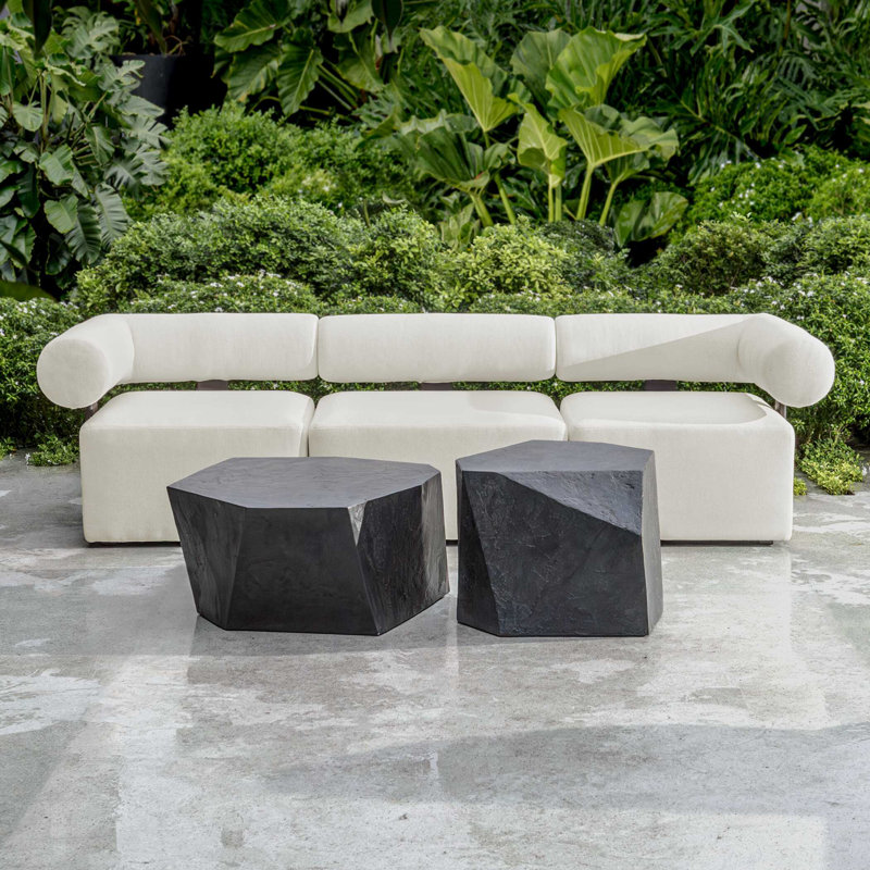 Keera White Armless Outdoor Sofa