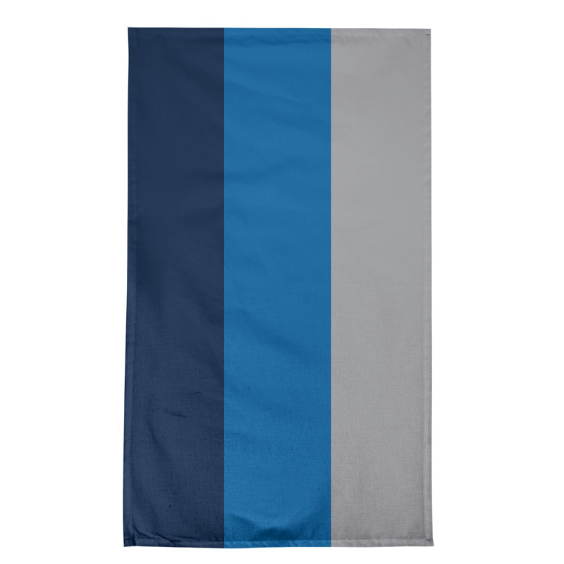 Anaheim Stripe Tea Towel Kitchen Towel, Cotton Twill, Polar Night Blue/Aviator Blue/Silver