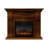 Walnut Solid Wood Electric Fireplace