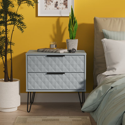 Harlequin 58cm W Manufactured Wood Bedside Table