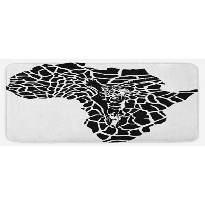 Eclectic Animal Print Polyester Kitchen Mat
