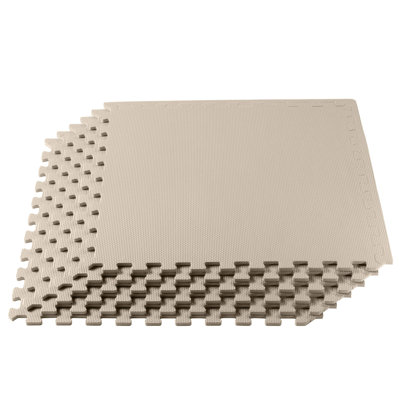 Carreau de sol en mousse polyvalente 3/8 po d'épaisseur 24 pieds carrés (6 carreaux)