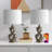 Aliya 24" Modern Gray Resin Table Lamp with 3-Way Dimmable Light and USB Port-746406519