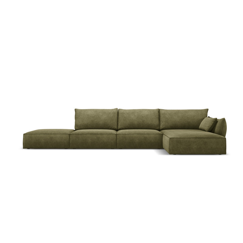 Laughlan 5 Seater Corner Sofa , Green