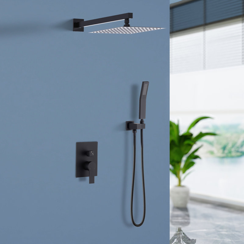Topcraft 10-Inch Ceiling-Mounted Rain Shower System With Handheld Showerhead