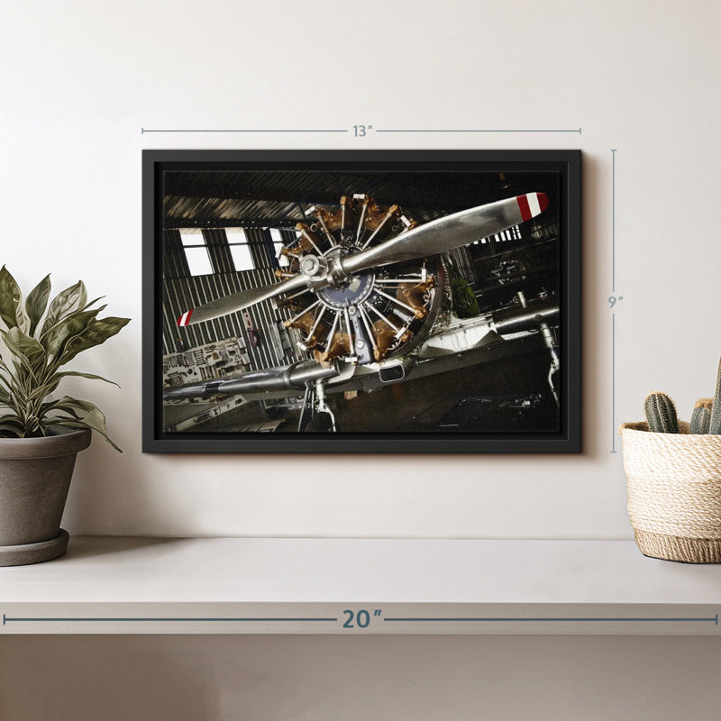 "Art mural hélice d'avion de guerre", H 9 po x l 13 po