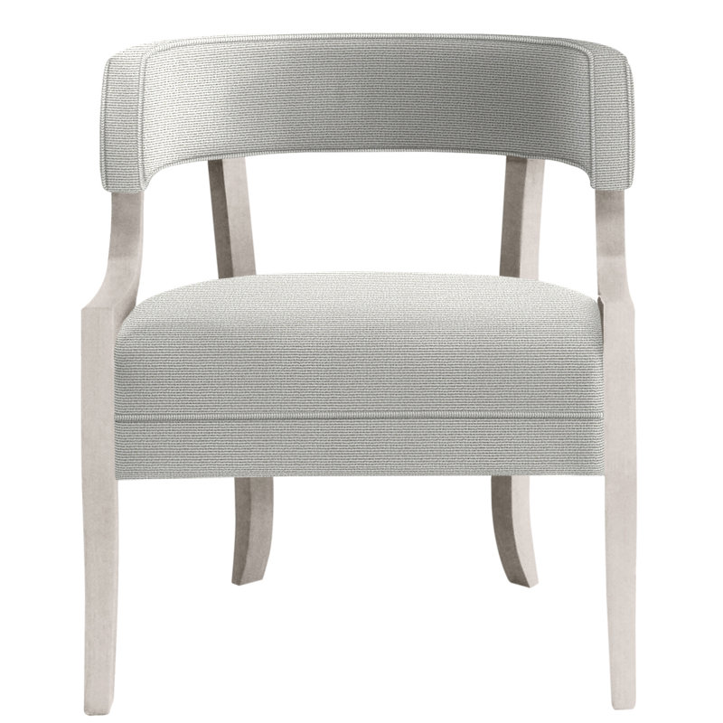 Thom Filicia Home Barrel Chair, Dove Gray, Callaloo Cotton