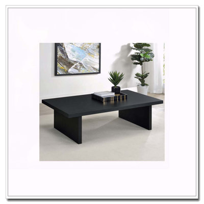 Caroline Black Rectangular Engineered Laminate Coffee Table