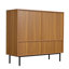 Sideboard with 2-Sliding Rattan Barn Doors & Adjustable Shelves