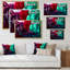 Encre liquide verte et rouge - reproduction d'art moderne sur toile-1031223685-1031223687
