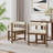 Set Of 2 Modern Fabric Upholstered Dining Armchair, With Ergonomic Backrest And Footrest, Beige And Walnut