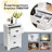 End Table Nightstand Bedroom Storage w/ 3 Drawers & Wood Slide-1086909902-1086909939