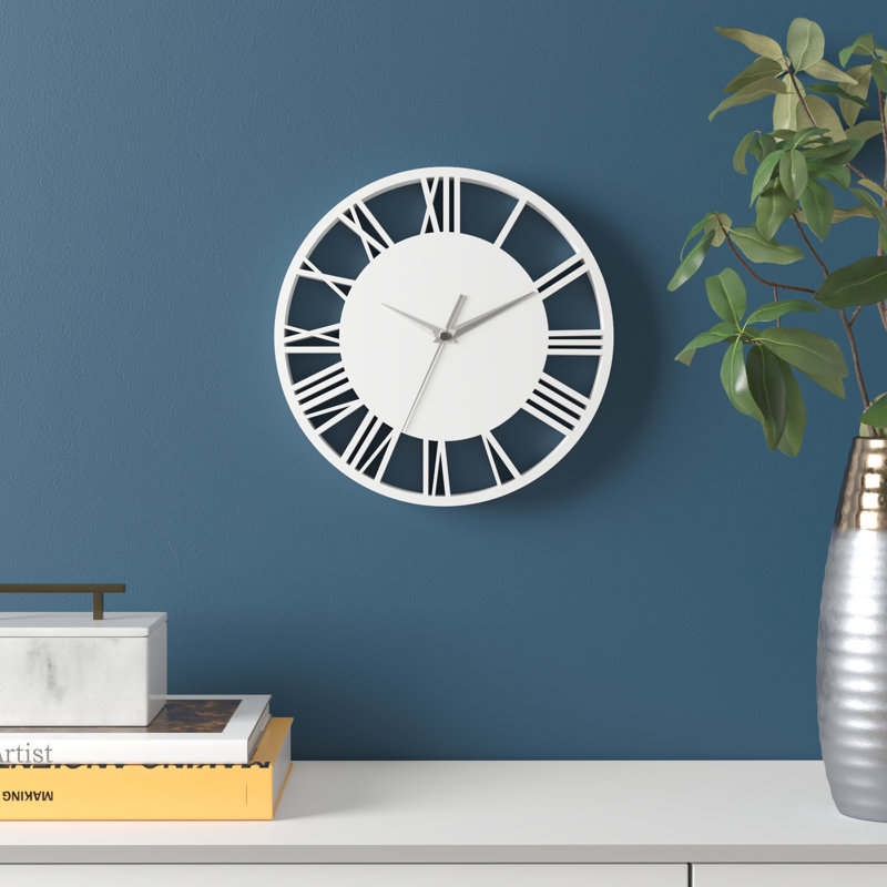 Spataro Solid + Manufactured Wood Wall Clock, White