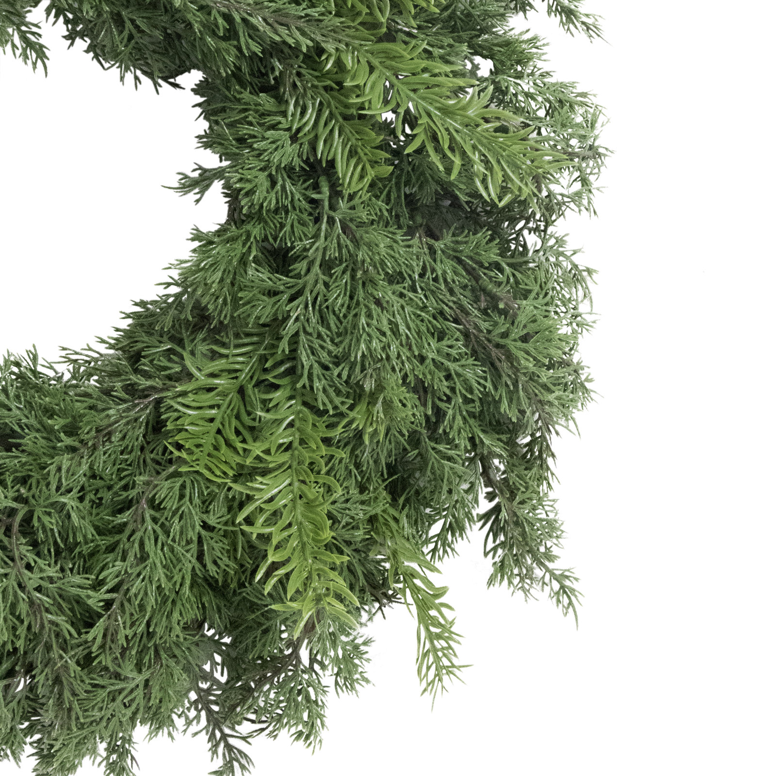 24 Inch Artificial Christmas Wreath with Soft PE Branch Tips