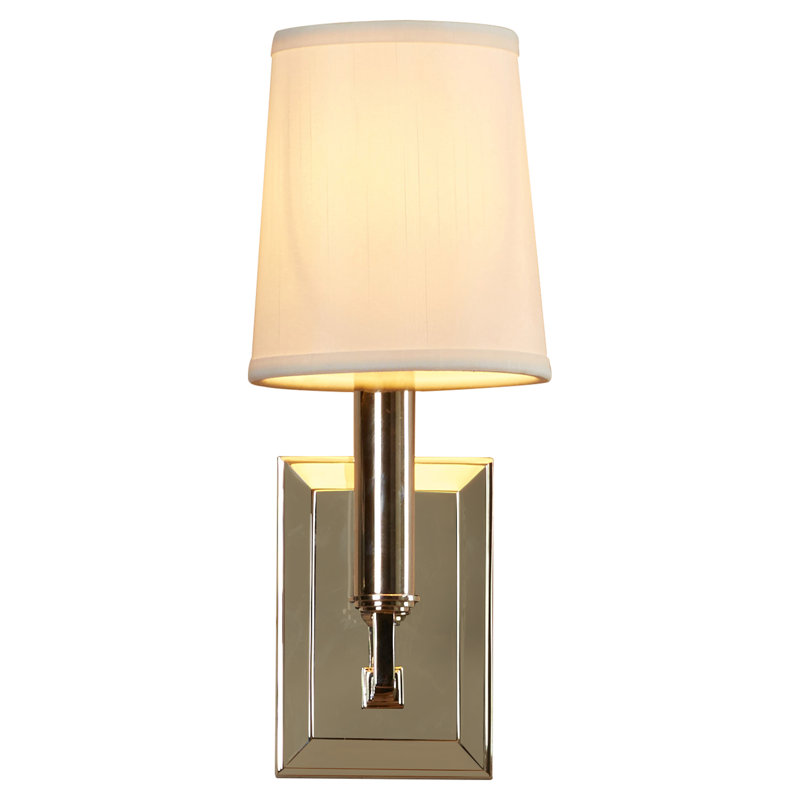 Clinton Brass Candle Wall Light, Aged Brass