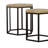 Natural and Black 2-Piece Nesting Table