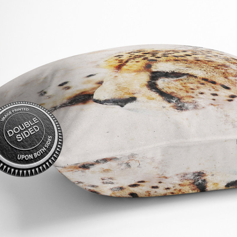 Cheetah Vol.1 Square Throw Cushion, 40cm H x 40cm W x 15cm D