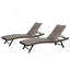 Chaise longue d'extérieur en osier 2 pièces