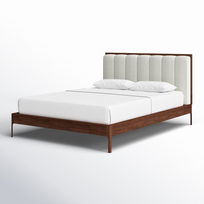 Risley Upholstered Bed, Queen, Walnut