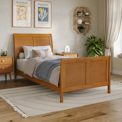 Portland Solid Wood Low Profile Platform Bed with Matching Footboard