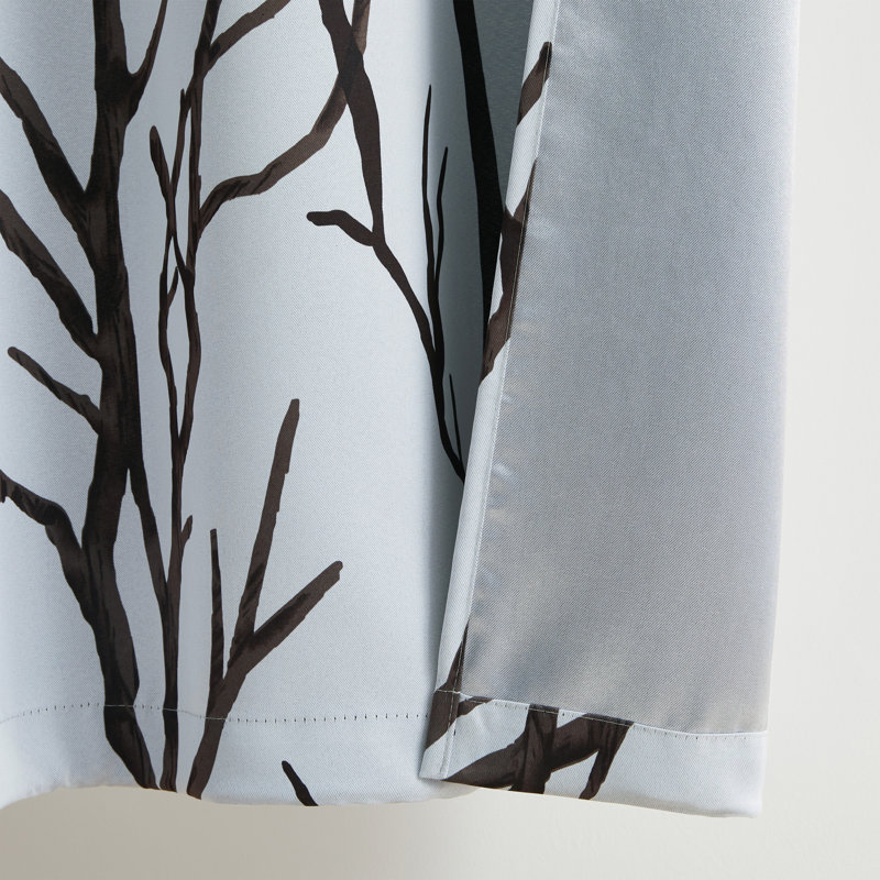 Kingdom Branch Blackout Curtain Panel, Beige, 40" W x 84" L