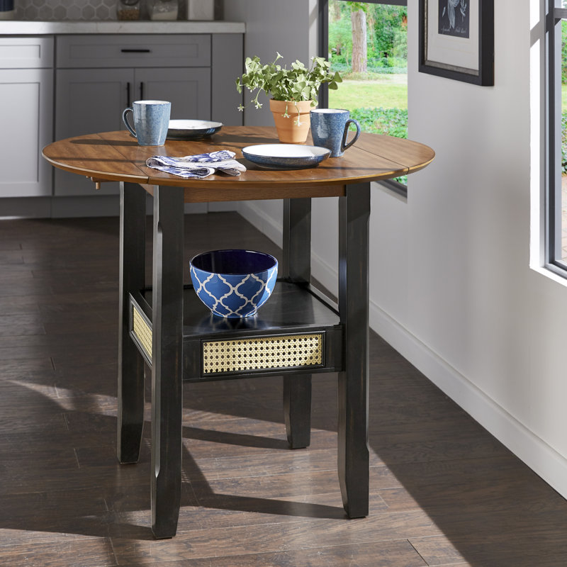 Pulukan Counter Height Dining Table, Hauteur standard (hauteur de 30,19 po), Noir