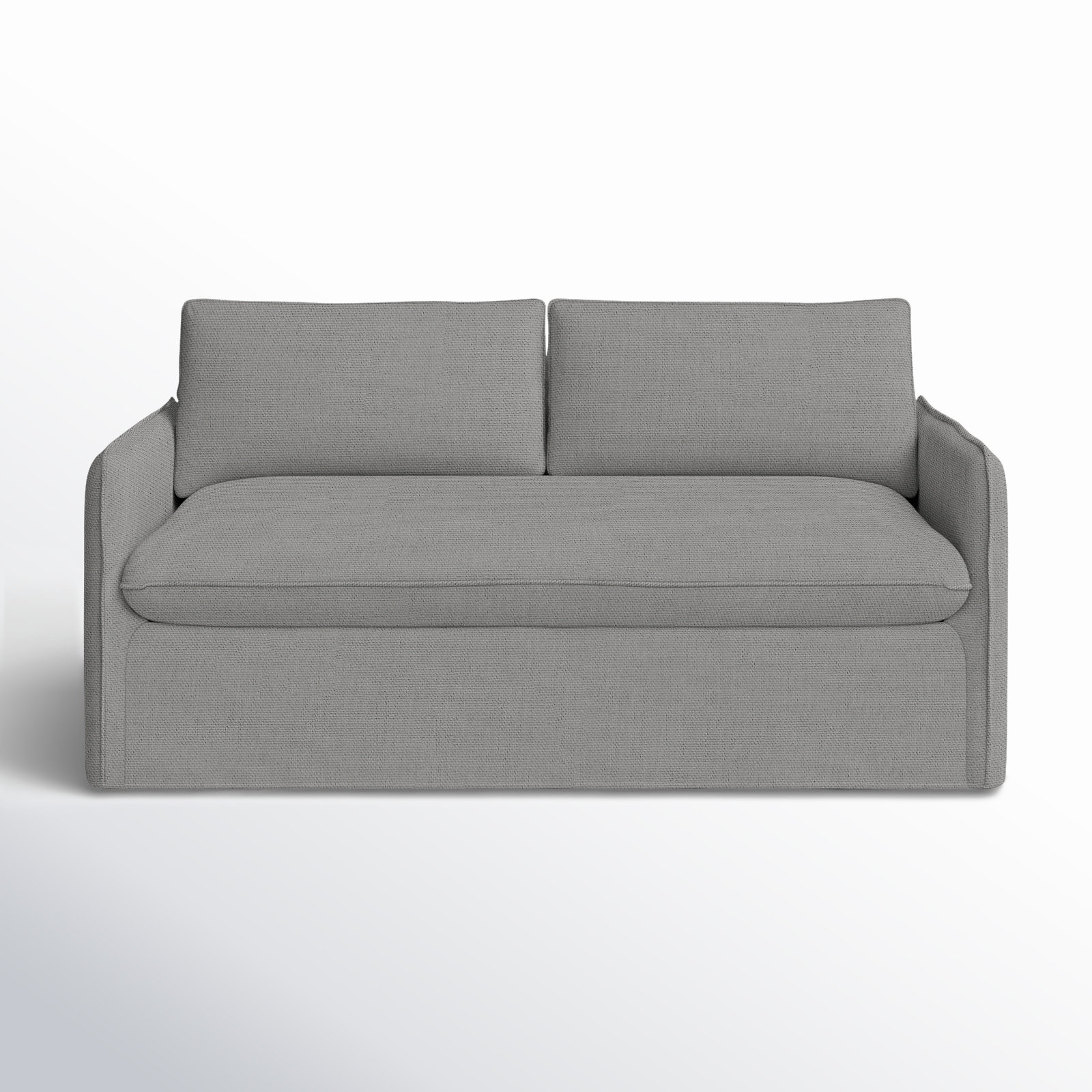 Bellatrix 72'' Upholstered Loveseat, Bayou Light Gray Canvas