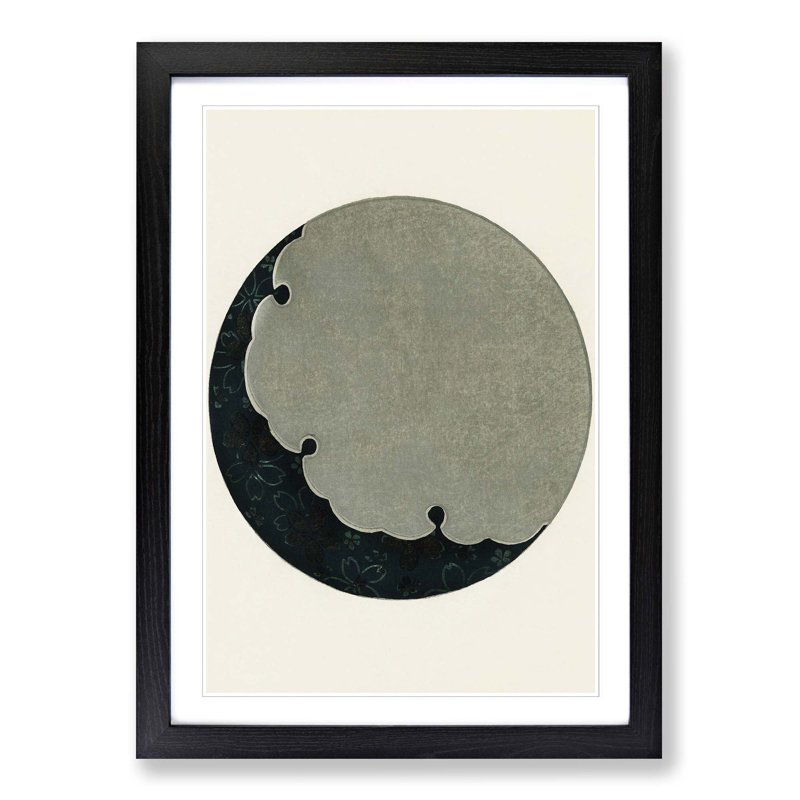 The Moon by Watanabe Seitei - Picture Frame Painting Print, 36cm H x 27cm W x 2cm D, Black Framed