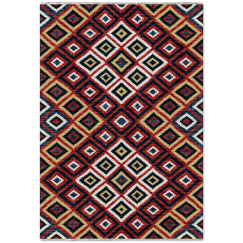 Tapis rectangulaire Zyir avec envers antidérapant, Tapis de couloir 4 pi x 11 pi 6 po