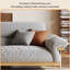 Causeuse 88,58 po en mélange de lin gris avec coussins décoratifs-2032655457