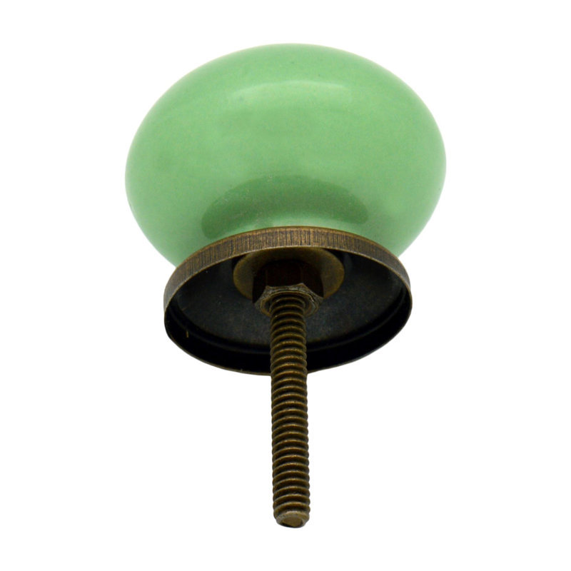 Nicola Spring - Round Ceramic Cabinet Knobs, Green